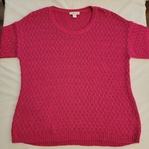 Coldwater Creek Pink Knit short sleeve Sweater Size XL-16